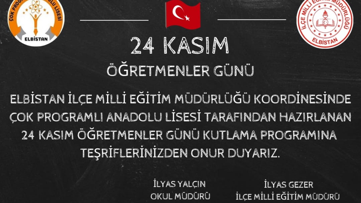 24 KASIM ÖĞRETMENLER GÜNÜ